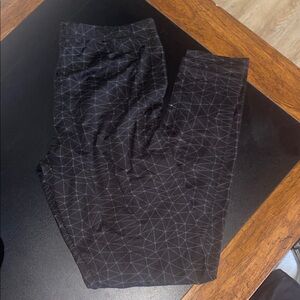 Athletic Works Black Geometric Joggers